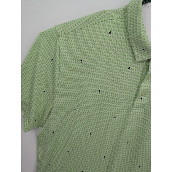 Under Armour Men's The Playoff Polo Green Allover Flag Print Golf Polo Shirt 2XL - Picture 2 of 8